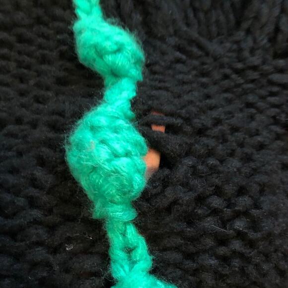 Maeve Womens Knit Bauble Oversized Vest One Size Black Colorful - Picture 5 of 9